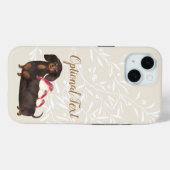 Dachshund- en vogelfamilie Case-Mate iPhone case (Achterkant (horizontaal))