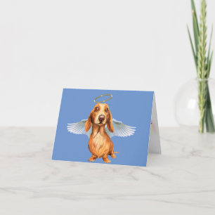 Dachshund Engel Verlies van Huisdierkaart Kaart