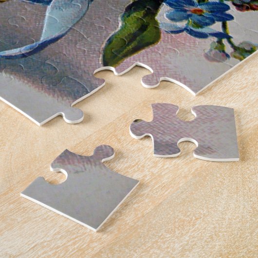Dachshund et Forget-Me-Nots Jigsaw Puzzle (Côté)