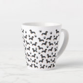 Dachshund et Motif Empreinte de patte Mug (Angle droit)