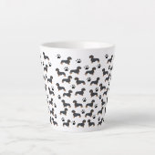 Dachshund et Motif Empreinte de patte Mug (Devant)