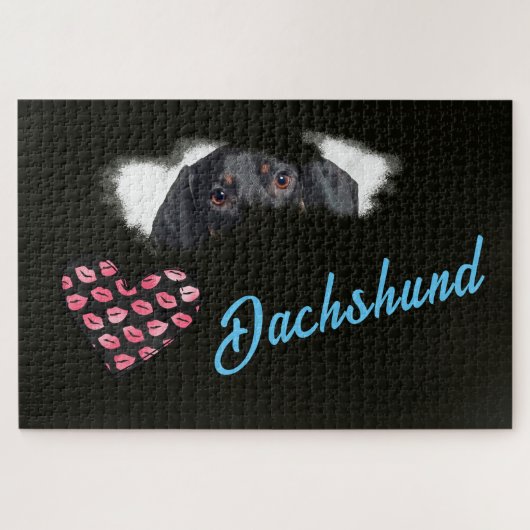 Dachshund Eyes Solid Color 1000-stuk Legpuzzel (Horizontaal)