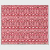 Dachshund Fair Isle kerstcadeautje Cadeaupapier (Vlak)