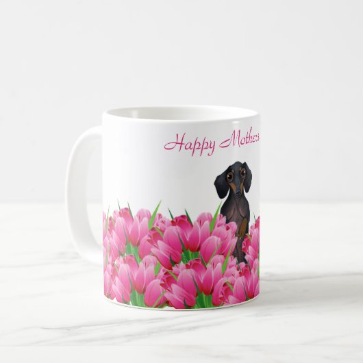 Dachshund Fête des mères Mug (Devant gauche)