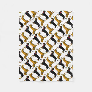 dachshund fleece deken