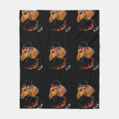 DACHSHUND FLEECE DEKEN (Voorkant)
