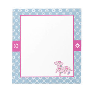 Dachshund Floral Notitieblok