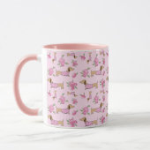 Dachshund Floral Peones pour Tea Mug Doxie Moms (Gauche)