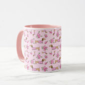 Dachshund Floral Peones pour Tea Mug Doxie Moms (Devant gauche)