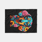 Dachshund Flower Funny Dog  Fleece Deken (Voorkant (Horizontaal))