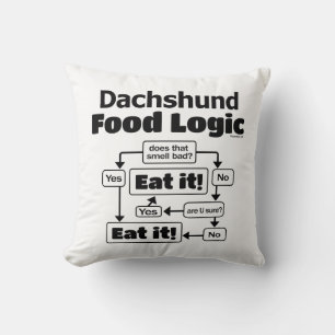 Dachshund Food Logic Kussen