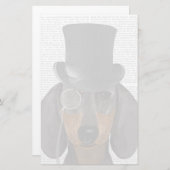 Dachshund, Formele hond en Pet Briefpapier (Voorkant / Achterkant)