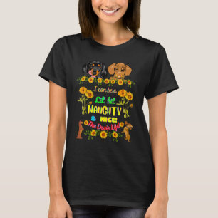 DACHSHUND FUNNY PET WIENER DOG CUTE NAUGHTS EN N T-SHIRT