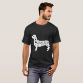 Dachshund Funny Text Dog Tygraphy T Shirt (Voorkant volledig)