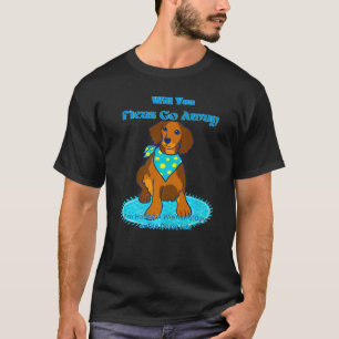 DACHSHUND FUNNY WIENER DOG PET CUTE FLEAS GAAT WEG T-SHIRT