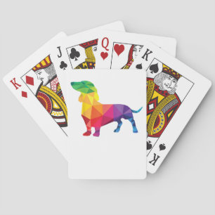Dachshund Gay Pride LGBT Rainbow Flag Gifts Dog Lo Pokerkaarten