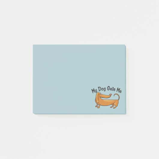 Dachshund geeft me Post-it® notes 4 x 3 (Voorkant)