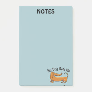 Dachshund geeft me Post-it® notes 4 x 6