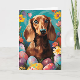 Dachshund Gelukkig Pasen Kaart