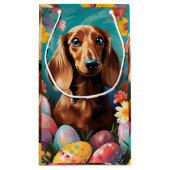 Dachshund Gelukkig Pasen Klein Cadeauzakje (Achterkant)