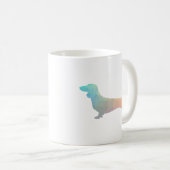 Dachshund Geometric Pattern Silhouette Koffiemok (Voorkant rechts)