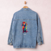 Dachshund Gepersonaliseerde Waterverf Kunst Denim Jacket (Hangar)