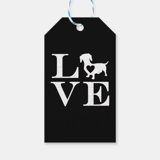 Dachshund Gift Dixie Wiener Doxie Dackel Cadeaulabel (Voorkant)