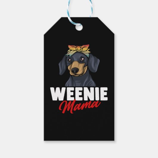 Dachshund Gift Dixie Wiener Doxie Dackel Cadeaulabel (Voorkant)