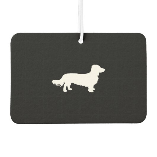 Dachshund gift silhouet luchtverfrisser (Voorkant)