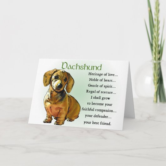 Dachshund Gifts Kaart (Voorkant)