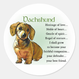 Dachshund Gifts Ronde Sticker