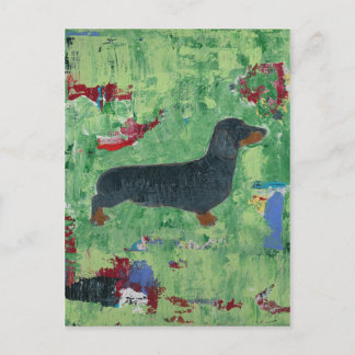Dachshund Gifts Wiener Dog Modern Abstracte Kunst Briefkaart