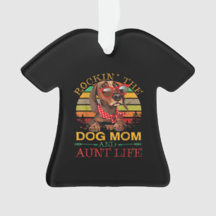 Dachshund Glasses Rockin Dog Mam Gift for tante Ornament