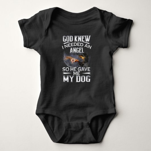 Dachshund God wist dat ik een engel nodig had, dus Romper (Voorkant)