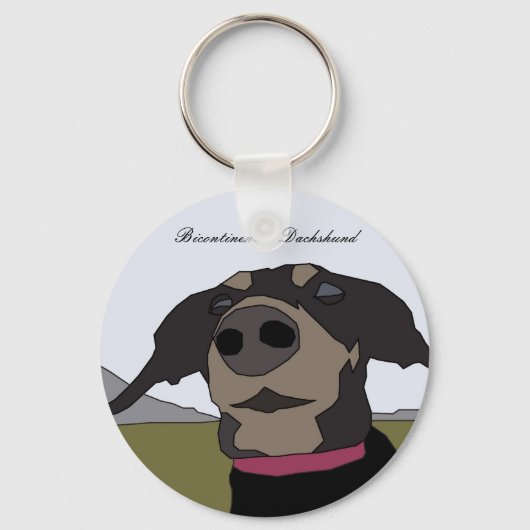 Dachshund-goedgekeurde Sleutelhanger (Voorkant)