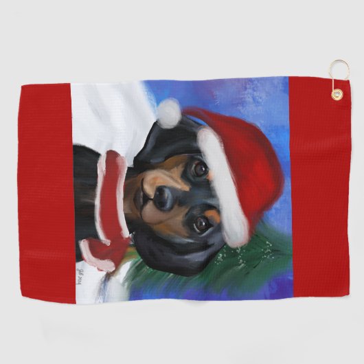 Dachshund Golfhanddoek (Horizontaal)