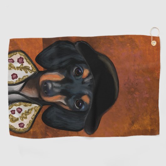 DACHSHUND GOLFHANDDOEK (Horizontaal)