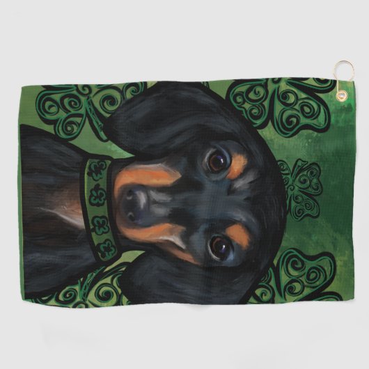 DACHSHUND GOLFHANDDOEK (Horizontaal)