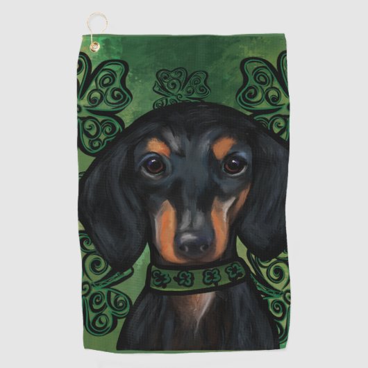 DACHSHUND GOLFHANDDOEK (Voorkant)