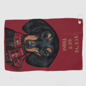 DACHSHUND GOLFHANDDOEK (Horizontaal)