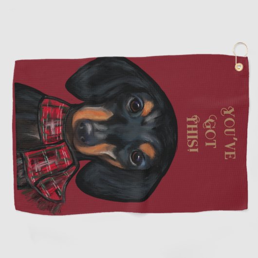 DACHSHUND GOLFHANDDOEK (Horizontaal)