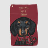 DACHSHUND GOLFHANDDOEK (Voorkant)