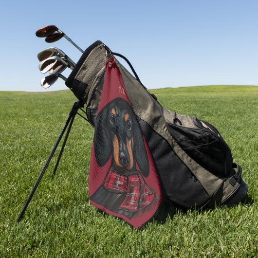 DACHSHUND GOLFHANDDOEK (Groen)
