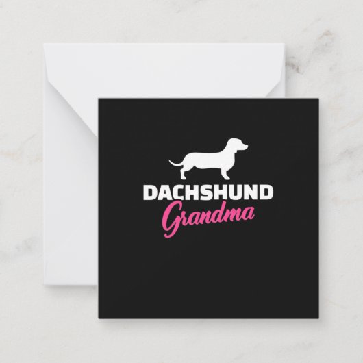 Dachshund Grandma Notitiekaartje (Voorkant)