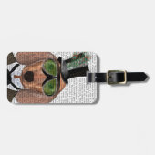 Dachshund Green Goggles Top Hat Bagagelabel (Voorkant horizontaal)