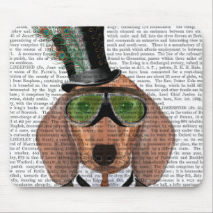 Dachshund Green Goggles Top Hat Muismat