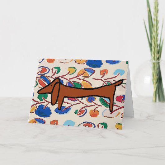 Dachshund Greetings Feestdagen Kaart (Voorkant)