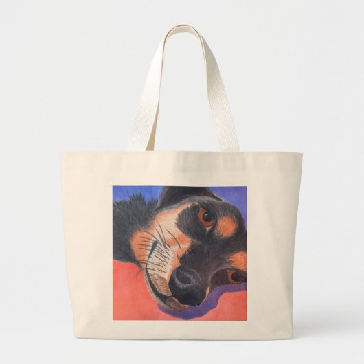 Dachshund Grote Tote Bag (Voorkant)