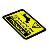 Dachshund Guard Dog Warning (Draad Haired Doxie) Magneet (Rechterzijde)