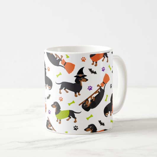 Dachshund Halloween café Mug (Devant droit)